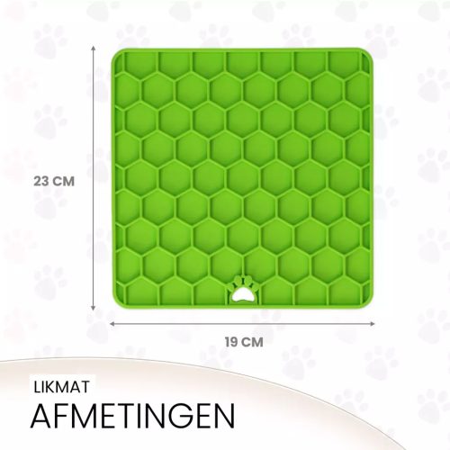 Eat Slow Live Longer Lick Mat Honeycomb zöld