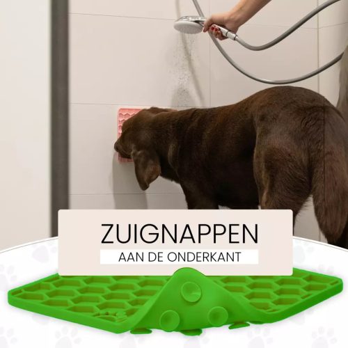 Eat Slow Live Longer Lick Mat Honeycomb zöld