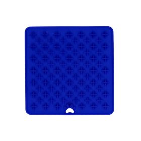 Eat Slow Live Longer Lick Mat Cross Blue 1