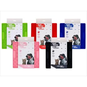Eat Slow Live Longer Lick Mat Bones kék