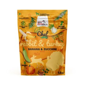   Syta Micha száraztáp nyúl és pulyka, banán és cukkini kölyökkutyáknak 1,5 kg
