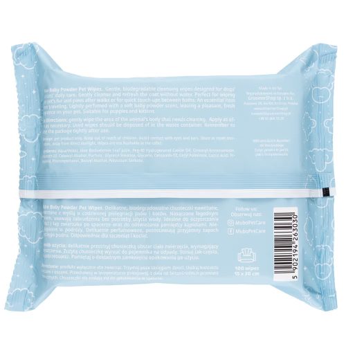 Mubo Baby Powder törlőkendő 100 db