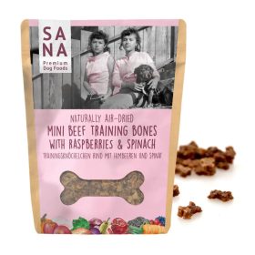 Sana tréningcsontok marha málna és spenót 100g 1