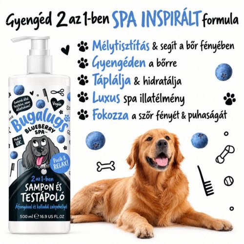 Bugalugs Blueberry Spa kutyasampon 250ml
