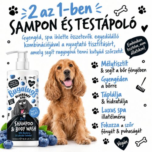 Bugalugs Blueberry Spa kutyasampon 250ml