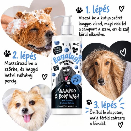 Bugalugs Blueberry Spa kutyasampon 500ml