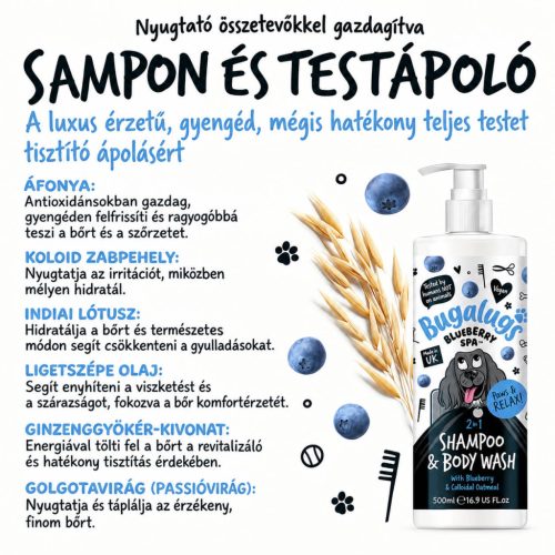Bugalugs Blueberry Spa kutyasampon 500ml