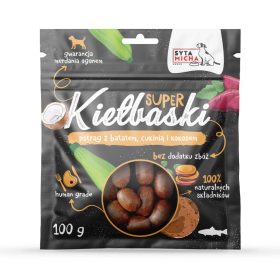   Syta Micha kolbászka pisztránggal, édesburgonyával, cukkinivel és kókusszal 100g