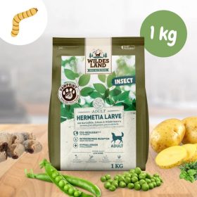   Wildes Land - Száraztáp rovarfehérjével, burgonyával és borsóval kutyáknak - 1 kg