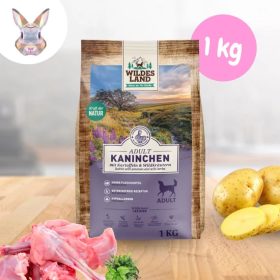   Wildes Land - Száraztáp nyúlhússal és burgonyával kutyáknak - 1 kg