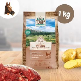   Wildes Land - Száraztáp lóhússal és burgonyával kutyáknak - 1 kg