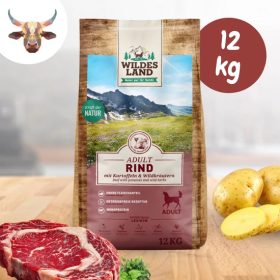   Wildes Land - Száraztáp marhahússal és burgonyával kutyáknak - 12 kg