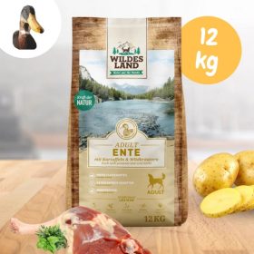   Wildes Land - Száraztáp kacsával és burgonyával kutyáknak - 12 kg