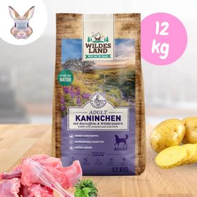   Wildes Land - Száraztáp nyúlhússal és burgonyával kutyáknak - 12 kg