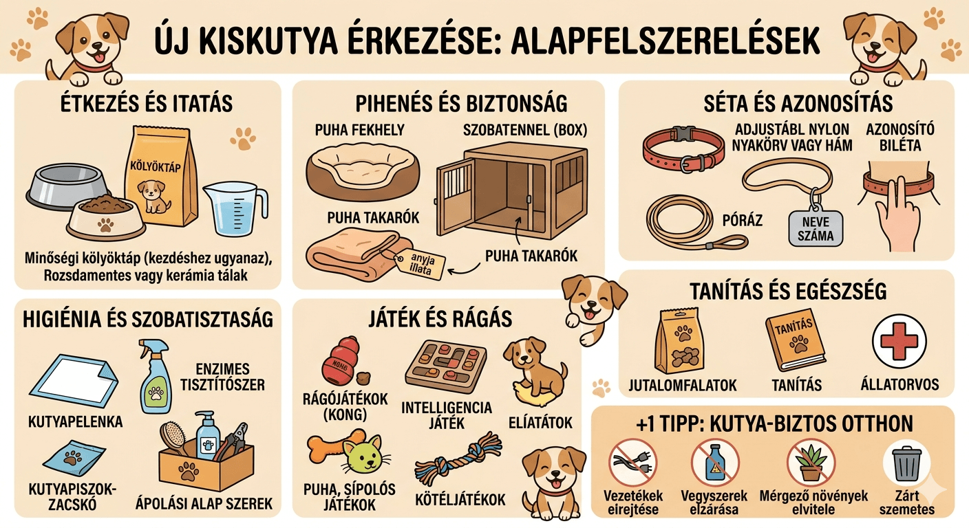 Kiskutya alapfelszerelés